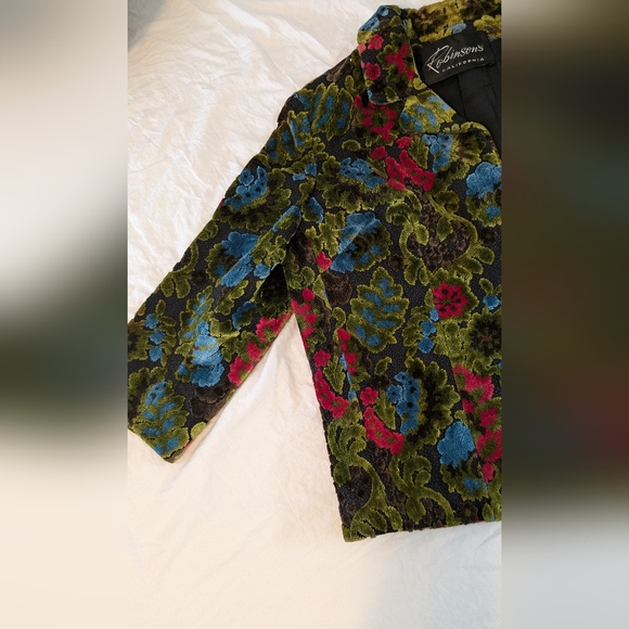 Amazing Vintage 1960s/50s Psychedelic Tapestry Cropped Jacket - Picture 12 of 13